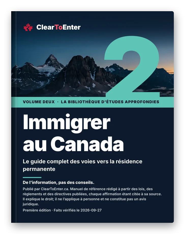 Couverture: Volume 2 : Immigrer au Canada